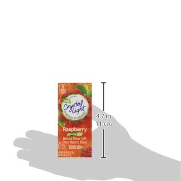 Crystal Light On The Go Raspberry Green Tea Drink Mix, 10 Count, 6-Pack - Picture 4 of 7